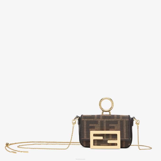 Women Fabric Charm Brown Fendi Accessories 6RHH502