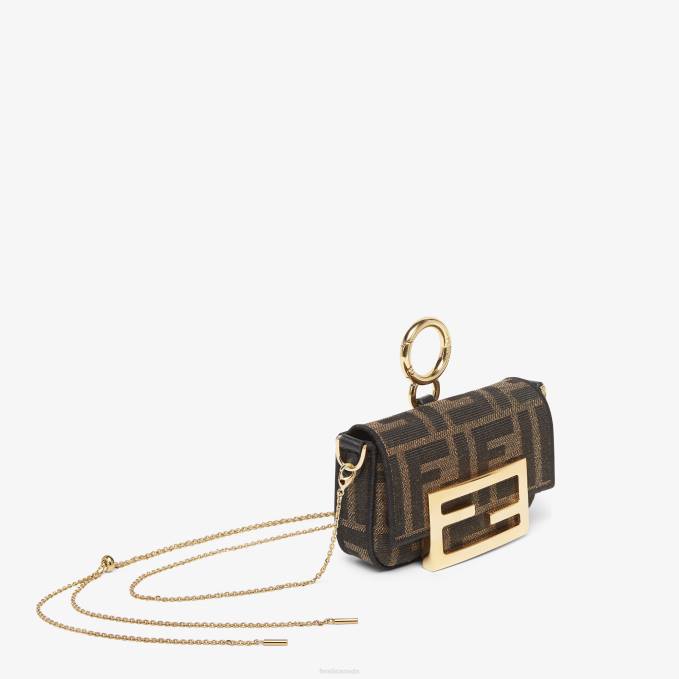 Women Fabric Charm Brown Fendi Accessories 6RHH502