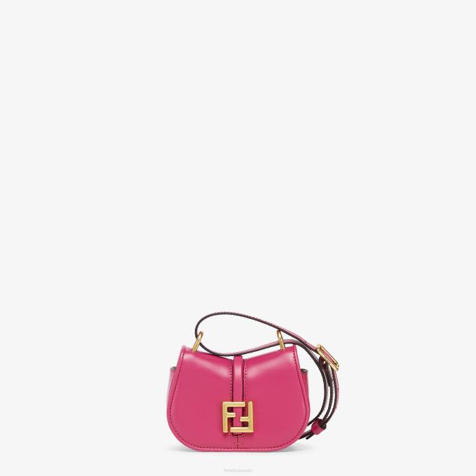 Women Fuchsia Leather Charm Pink Fendi Accessories 6RHH14