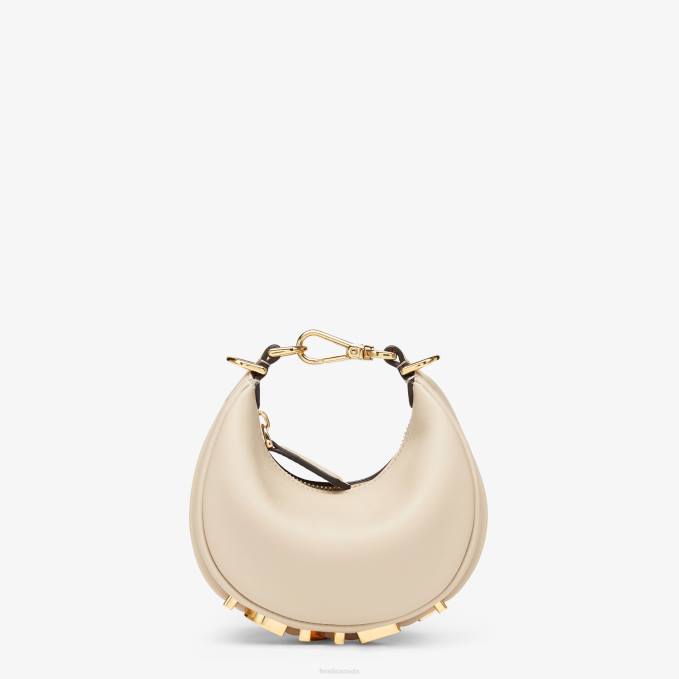 Women Leather Charm Beige Fendi Accessories 6RHH190