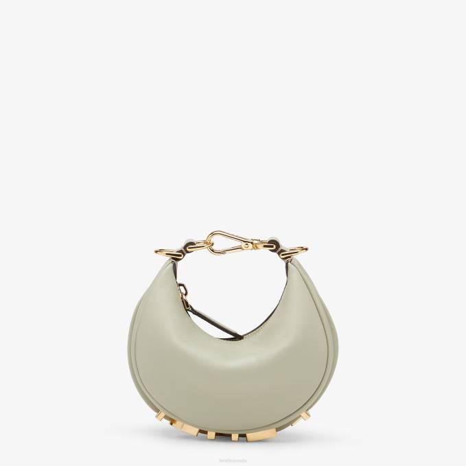 Women Nano Graphy Leather Charm Green Fendi Accessories 6RHH206