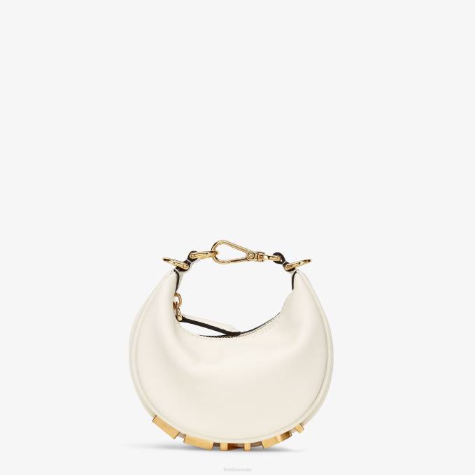 Women Nano Graphy Leather Charm White Fendi Accessories 6RHH79