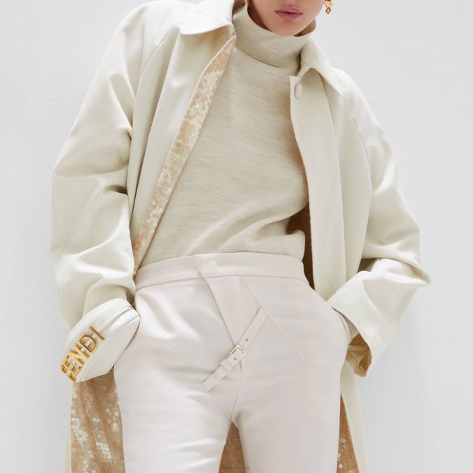 Women Nano Graphy Leather Charm White Fendi Accessories 6RHH79