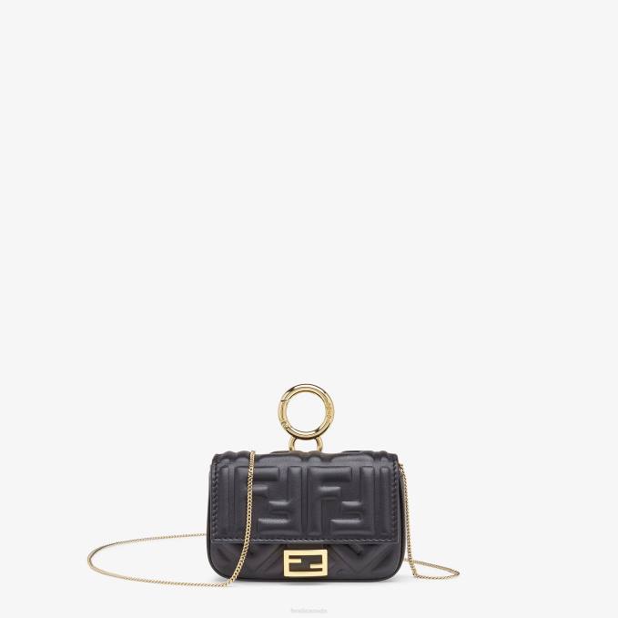 Women Nappa Leather Charm Black Fendi Accessories 6RHH392