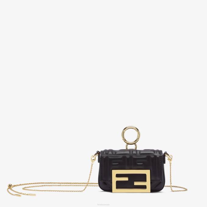 Women Nappa Leather Charm Black Fendi Accessories 6RHH503