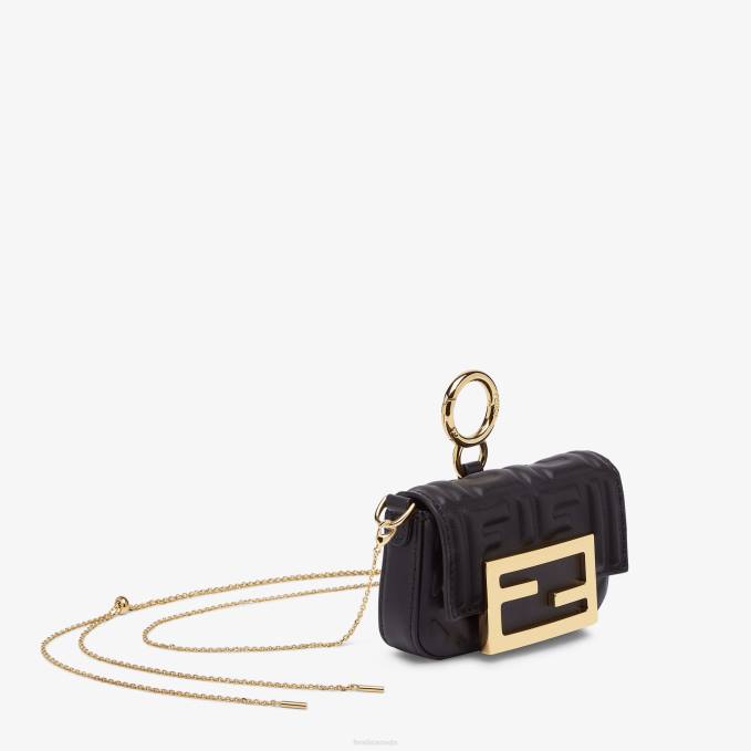 Women Nappa Leather Charm Black Fendi Accessories 6RHH503