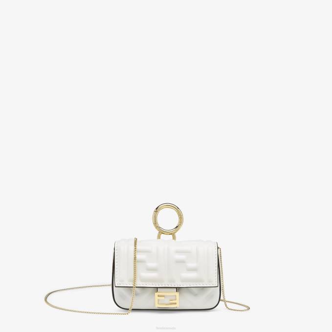 Women Nappa Leather Charm White Fendi Accessories 6RHH395
