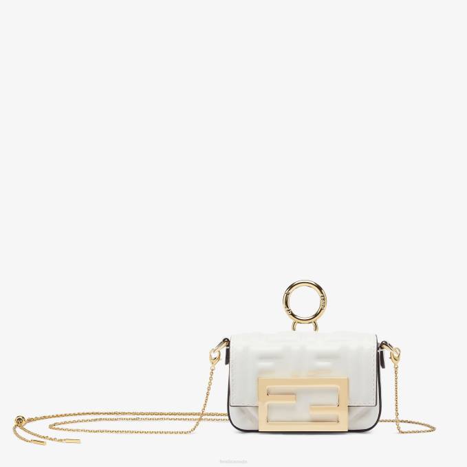 Women Nappa Leather Charm White Fendi Accessories 6RHH504