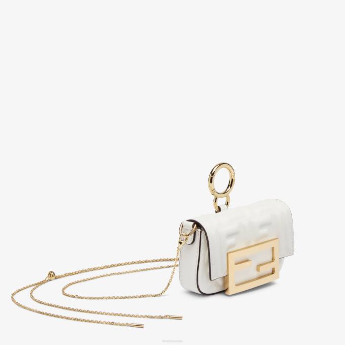 Women Nappa Leather Charm White Fendi Accessories 6RHH504