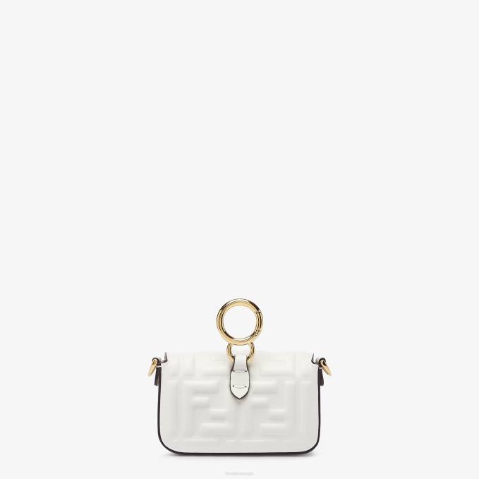 Women Nappa Leather Charm White Fendi Accessories 6RHH504
