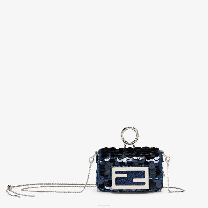 Women Sequin Charm Blue Fendi Accessories 6RHH91
