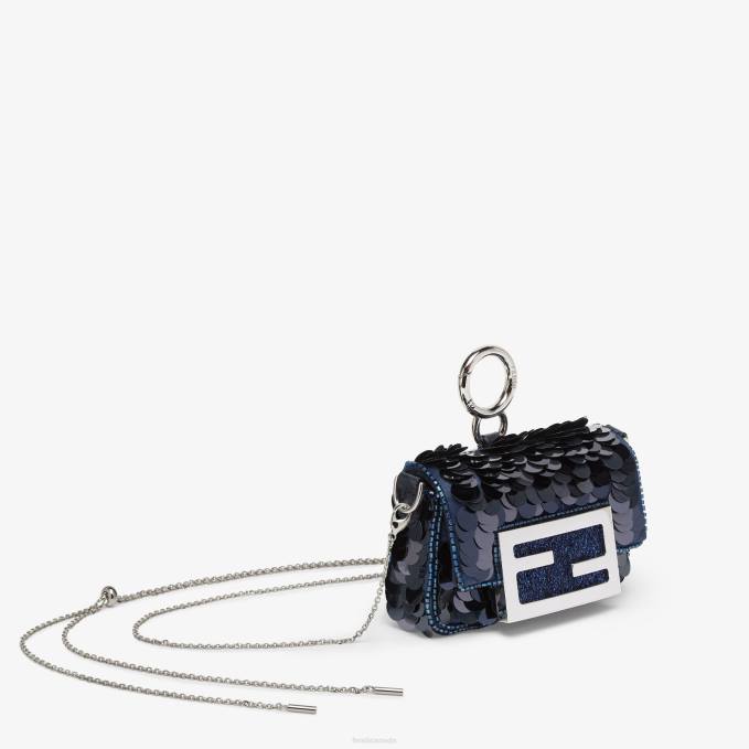Women Sequin Charm Blue Fendi Accessories 6RHH91
