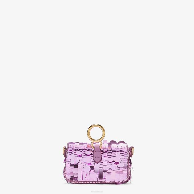 Women Sequin Charm Purple Fendi Accessories 6RHH287