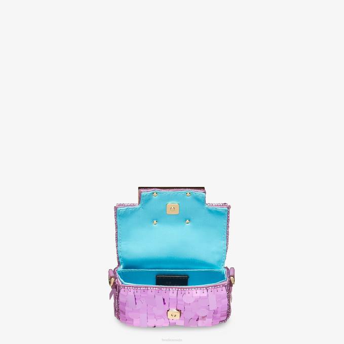 Women Sequin Charm Purple Fendi Accessories 6RHH287