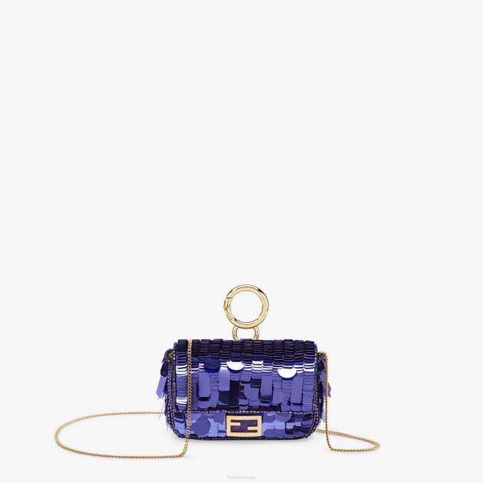 Women Sequin Charm Purple Fendi Accessories 6RHH362
