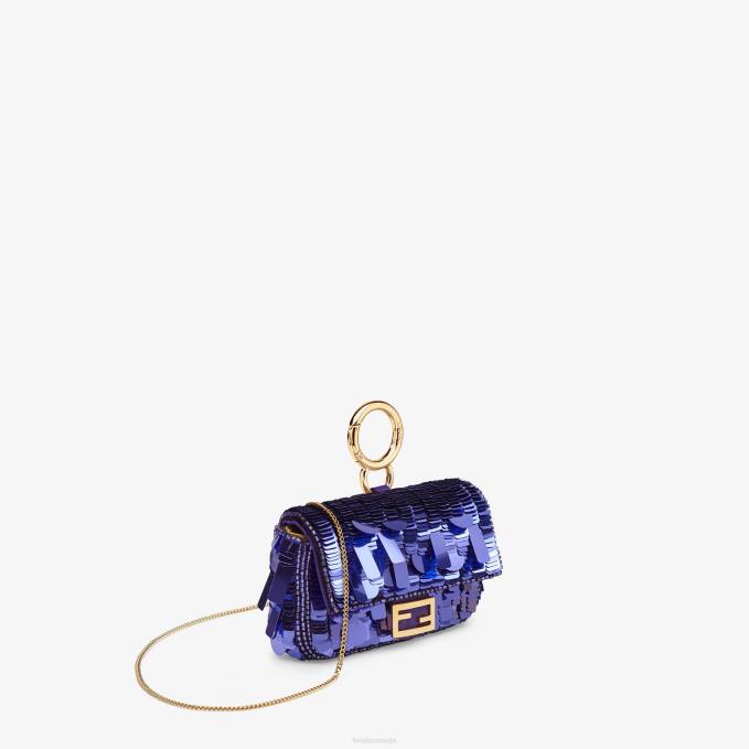 Women Sequin Charm Purple Fendi Accessories 6RHH362