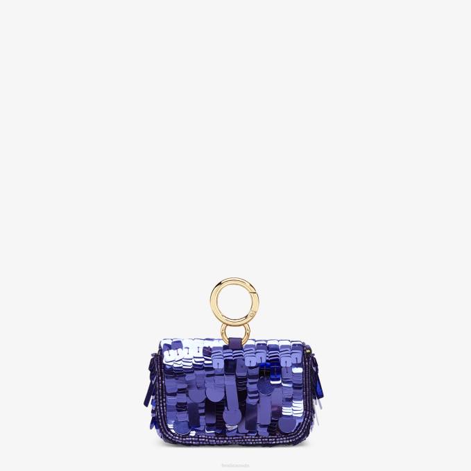 Women Sequin Charm Purple Fendi Accessories 6RHH362