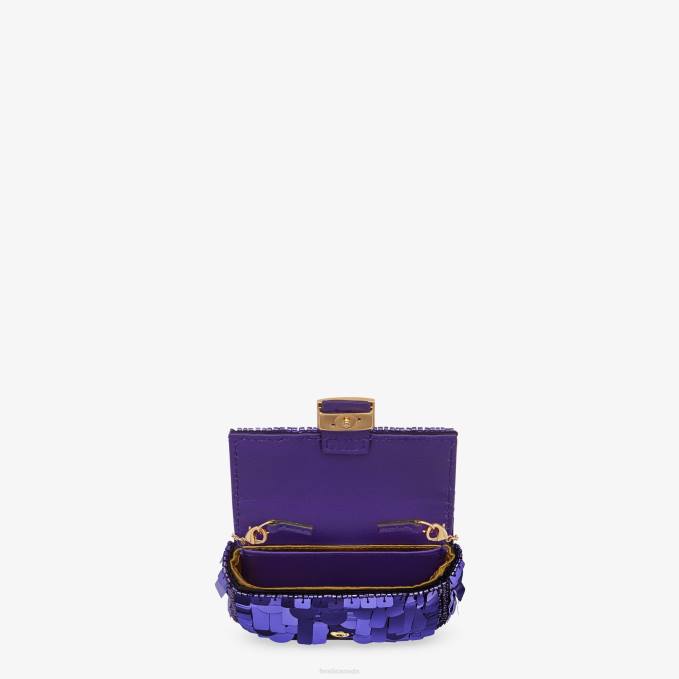 Women Sequin Charm Purple Fendi Accessories 6RHH362