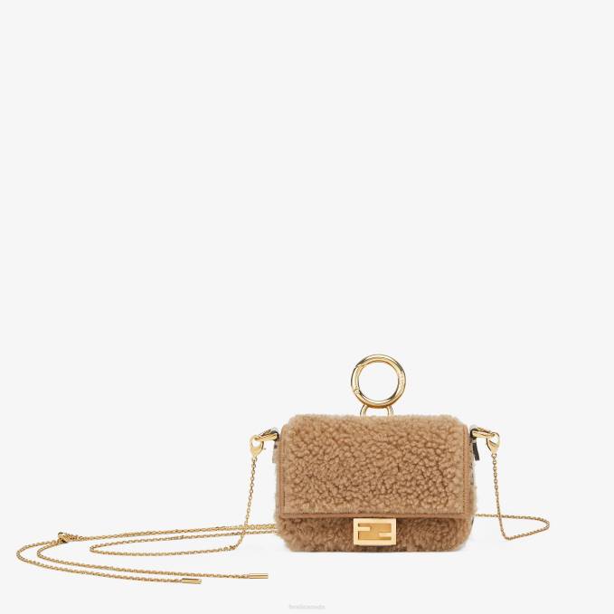 Women Sheepskin Charm Beige Fendi Accessories 6RHH397
