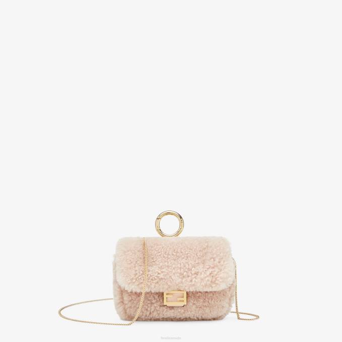 Women Sheepskin Charm Pink Fendi Accessories 6RHH389