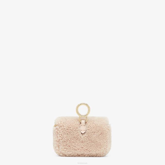 Women Sheepskin Charm Pink Fendi Accessories 6RHH389
