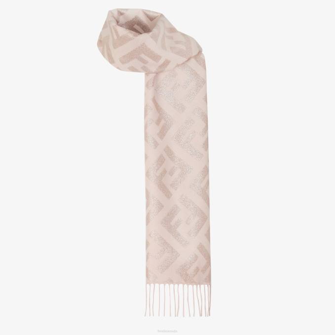 Women Cashmere Scarf Pink Fendi Accessories 6RHH296