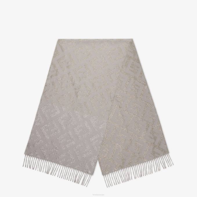 Women Dove Cashmere Scarf Beige Fendi Accessories 6RHH267