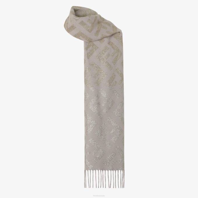 Women Dove Cashmere Scarf Beige Fendi Accessories 6RHH267