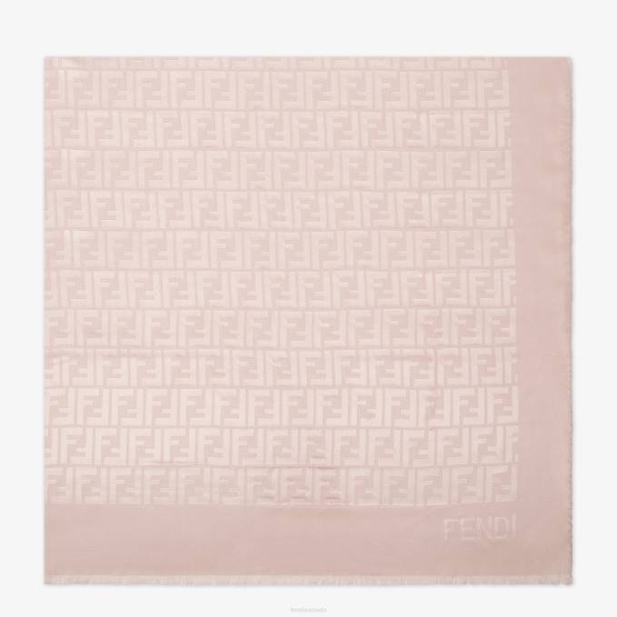 Women Dove Silk Stole Beige Fendi Accessories 6RHH298