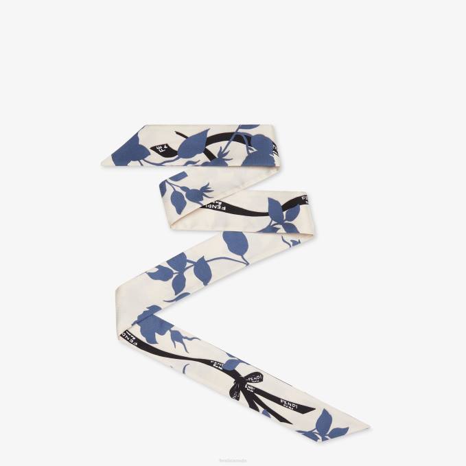 Women Organic Silk Bandeau Blue Fendi Accessories 6RHH215