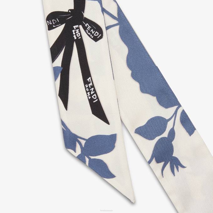 Women Organic Silk Bandeau Blue Fendi Accessories 6RHH215