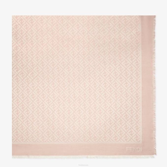 Women Organic Silk Shawl Pink Fendi Accessories 6RHH30
