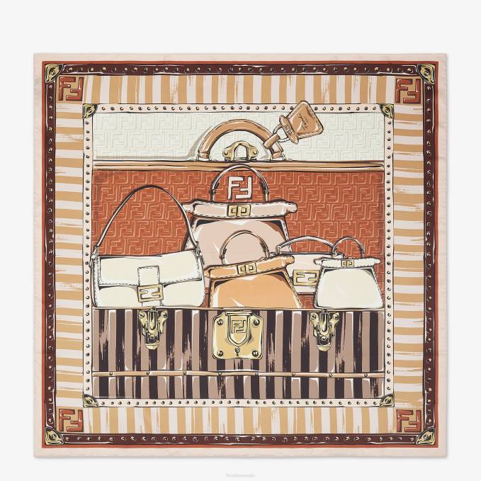 Women Silk Foulard Multicolor Fendi Accessories 6RHH23