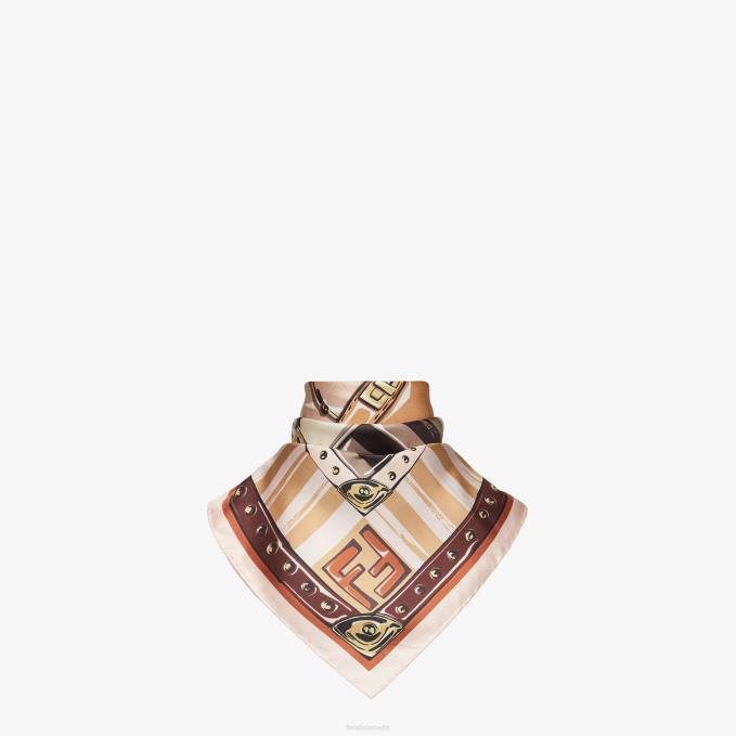 Women Silk Foulard Multicolor Fendi Accessories 6RHH23