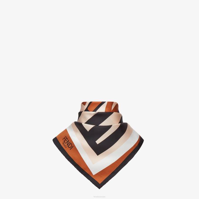 Women Silk Foulard Multicolor Fendi Accessories 6RHH406