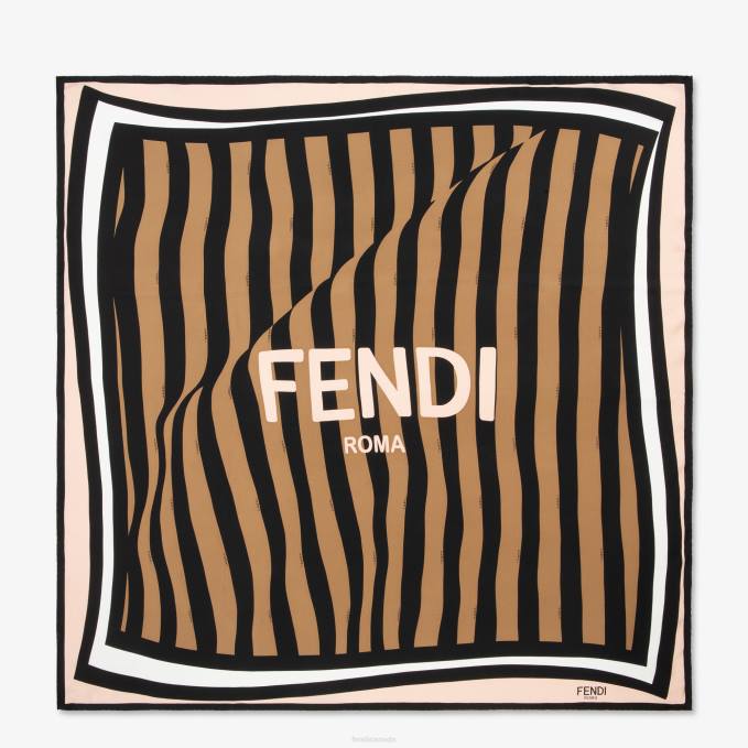 Women Silk Foulard Multicolor Fendi Accessories 6RHH407