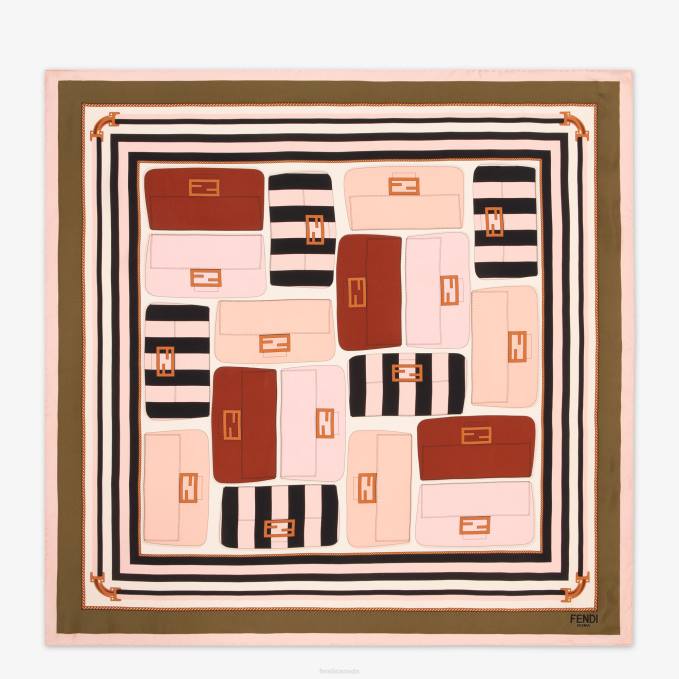 Women Silk Foulard Multicolor Fendi Accessories 6RHH469
