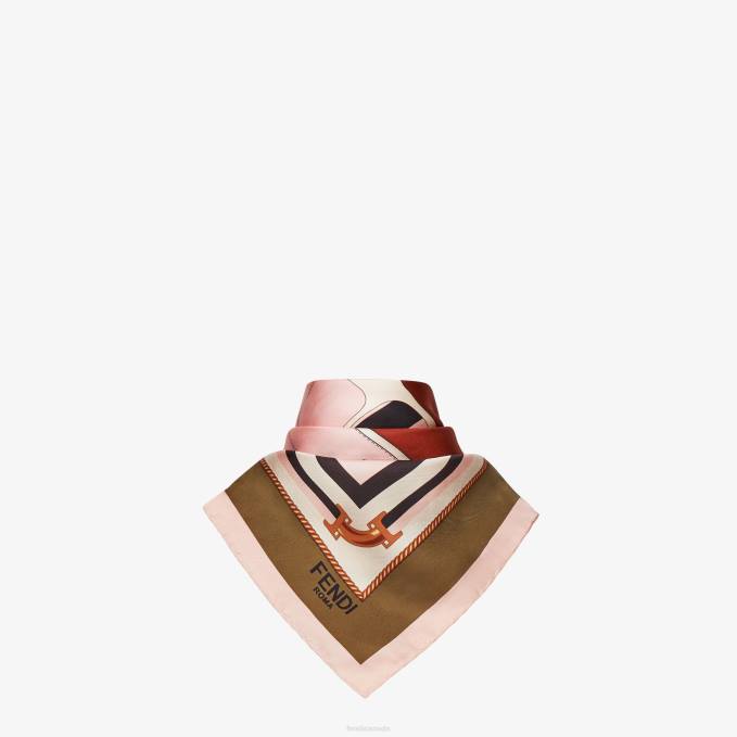 Women Silk Foulard Multicolor Fendi Accessories 6RHH469