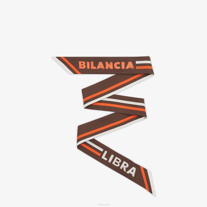 Women Wrappy Silk Bandeau Brown Fendi Accessories 6RHH113