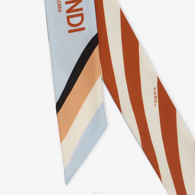 Women Wrappy Silk Bandeau Light blue Fendi Accessories 6RHH495