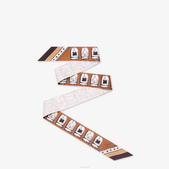 Women Wrappy Silk Bandeau Multicolor Fendi Accessories 6RHH24