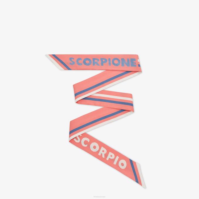 Women Wrappy Silk Bandeau Pink Fendi Accessories 6RHH108