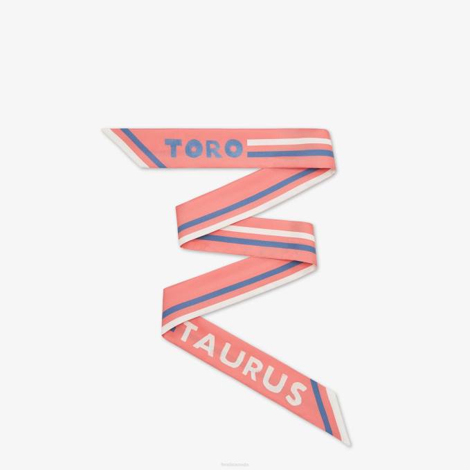 Women Wrappy Silk Bandeau Pink Fendi Accessories 6RHH125