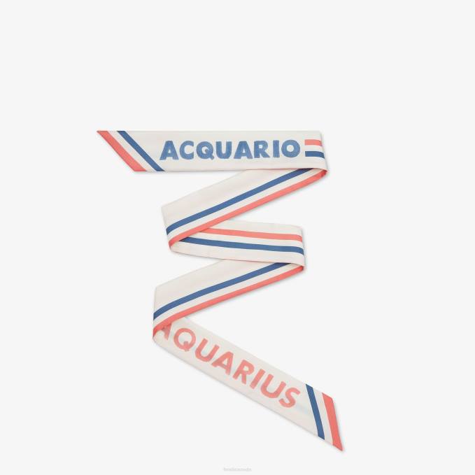 Women Wrappy Silk Bandeau White Fendi Accessories 6RHH111