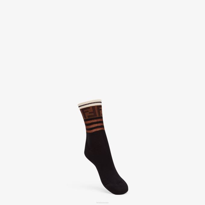 Women Multicotton Socks Black Fendi Accessories 6RHH435