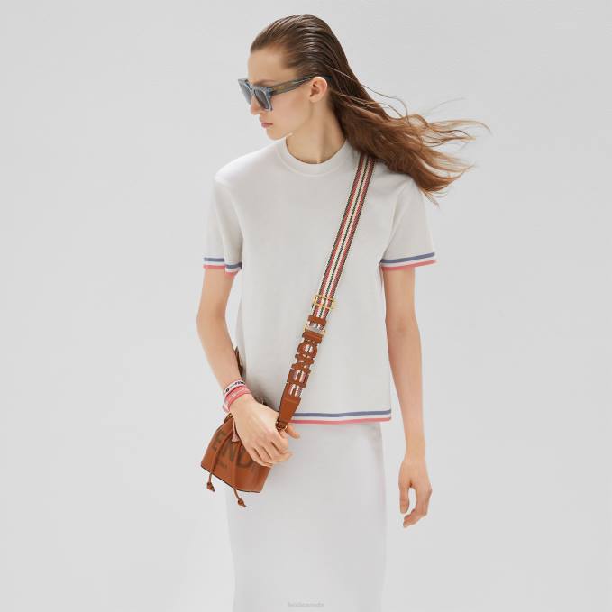 Women Canvas Shoulder Strap Beige Fendi Accessories 6RHH95