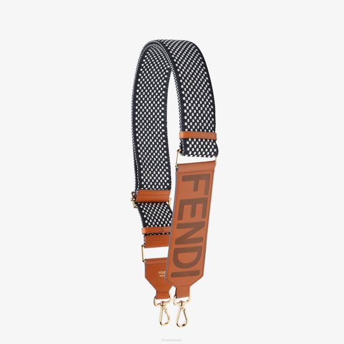 Women Check Ribbon Shoulder Strap Multicolor Fendi Accessories 6RHH382