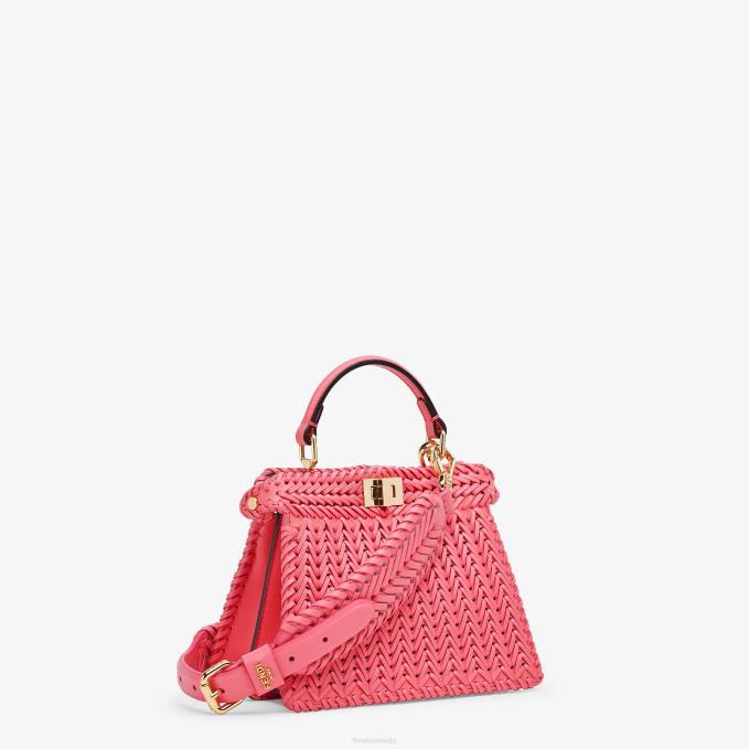 Women Leather Shoulder Strap Pink Fendi Accessories 6RHH193