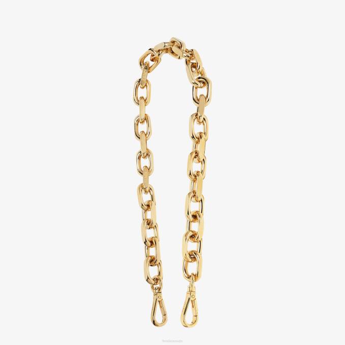 Women Metal Shoulder Strap Beige Fendi Accessories 6RHH8