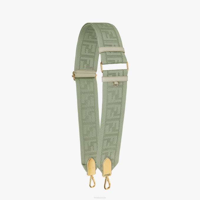 Women Ribbon Shoulder Strap Green Fendi Accessories 6RHH232